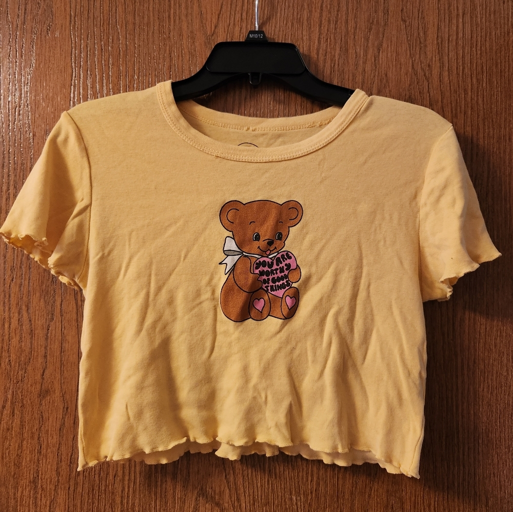 Yellow Cropped Tee